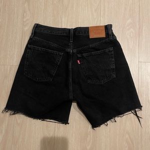 Levi Womens Premium 501 Mid Thigh Short